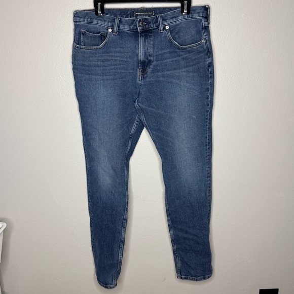 Everlane Uniform Mens The Slim Jean Size 34x32 Blue Medium Wash Stretch - Picture 1 of 9